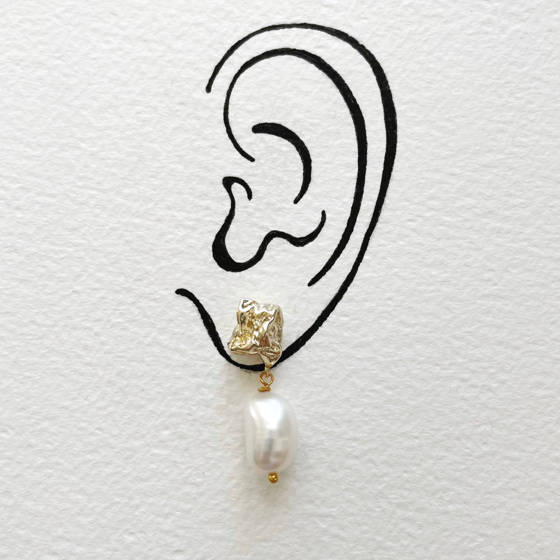 ZIGGY | Statement Bridal Earrings made with beautiful pearls