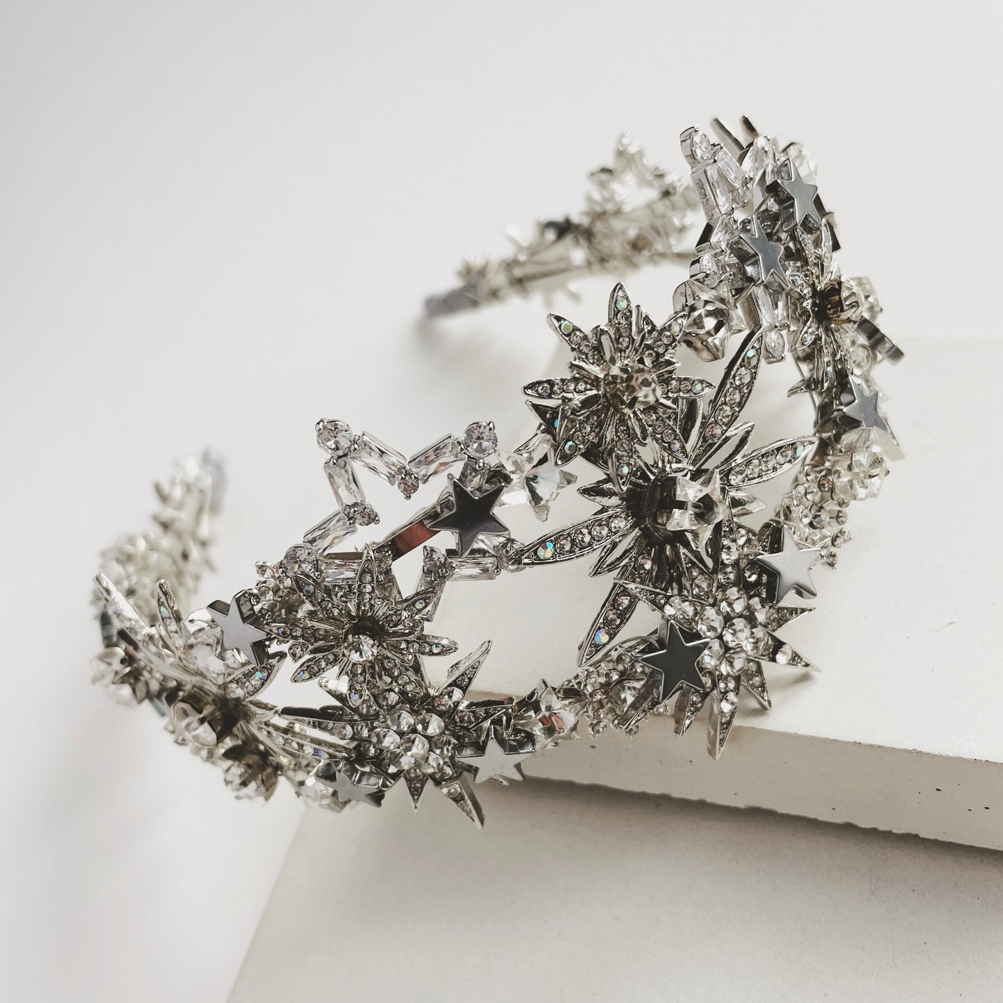 JUNO | Bridal Statement Headband of stars and crystal details