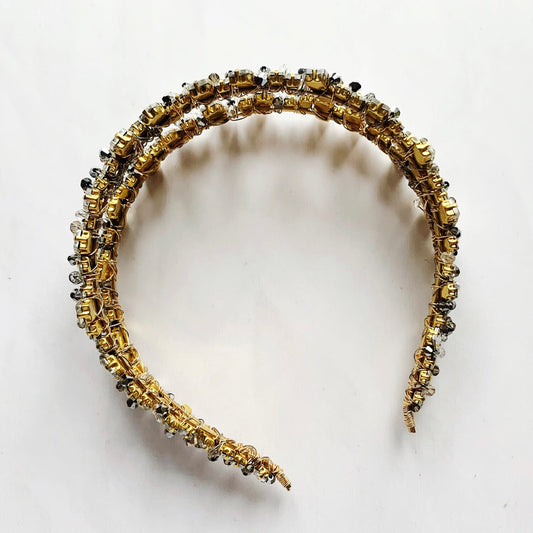 PHEONIX | Modern Bridal Headband of crystal shards 