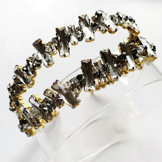 PHEONIX | Modern Bridal Headband of crystal shards 