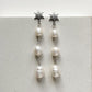 GYPSY LONG | Statement Bridal Earrings with pearl and stars