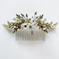 CAMILLE | Bridal Comb of coloured flowers and leaves