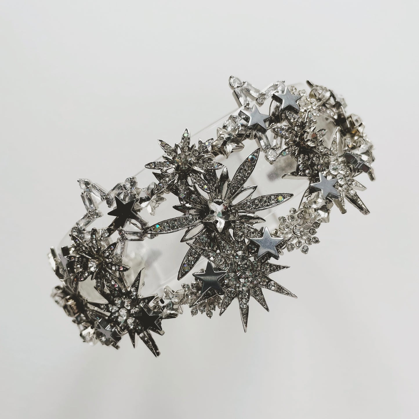 JUNO | Bridal Statement Headband of stars and crystal details